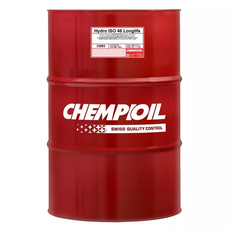 Гидравликалық май 2102 CHEMPIOIL S1905 HYDRO ISO 46 208 л